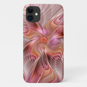 Funda Para iPhone 11 Mariposa abstracta colorida arte de fantasía fract