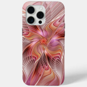 Funda Para iPhone 15 Pro Max Mariposa abstracta colorida arte de fantasía fract