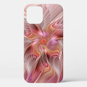 Funda Para iPhone 12 Mariposa abstracta colorida arte fantástico fracta