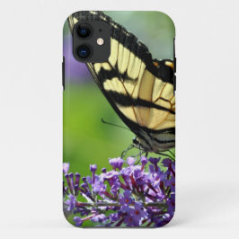 Funda Para iPhone 11 Mariposa amarilla y negra en lavanda