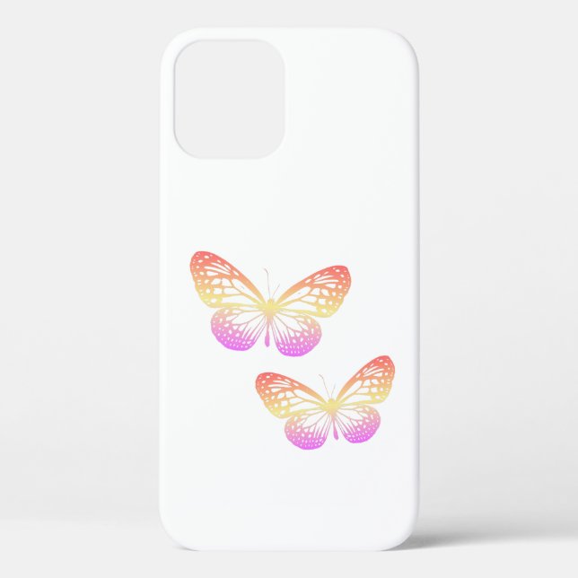 Funda De Case-Mate Para iPhone Mariposa arcoiris (Reverso )