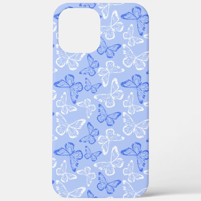 Funda De Case-Mate Para iPhone Mariposa azul (Reverso )