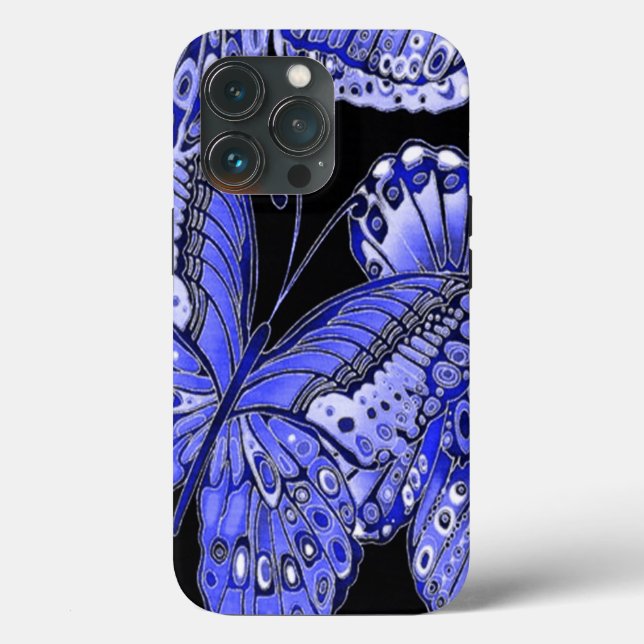 Funda De Case-Mate Para iPhone Mariposa azul (Reverso )