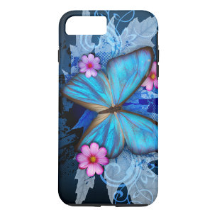 Funda Para iPhone 8 Plus/7 Plus Mariposa azul