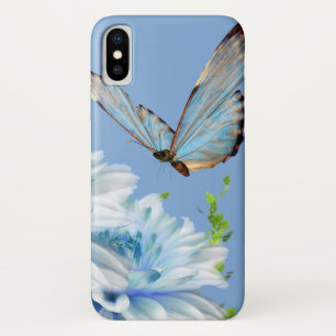 Funda Para iPhone X Mariposa azul