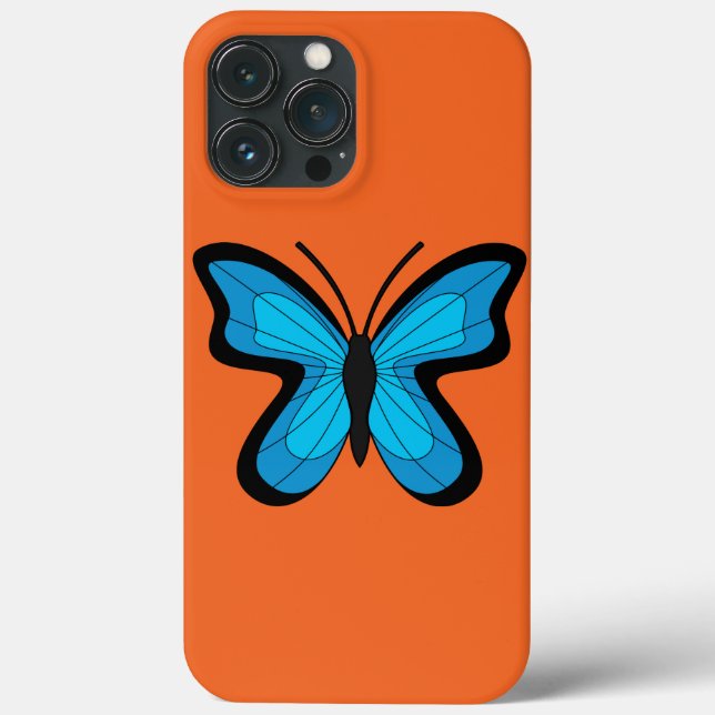 Funda De Case-Mate Para iPhone Mariposa azul (Reverso )