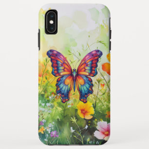 Funda Para iPhone XS Max Mariposa Azul Naranja Alas