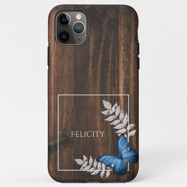 Funda De Case-Mate Para iPhone Mariposa azul rusa (Reverso)