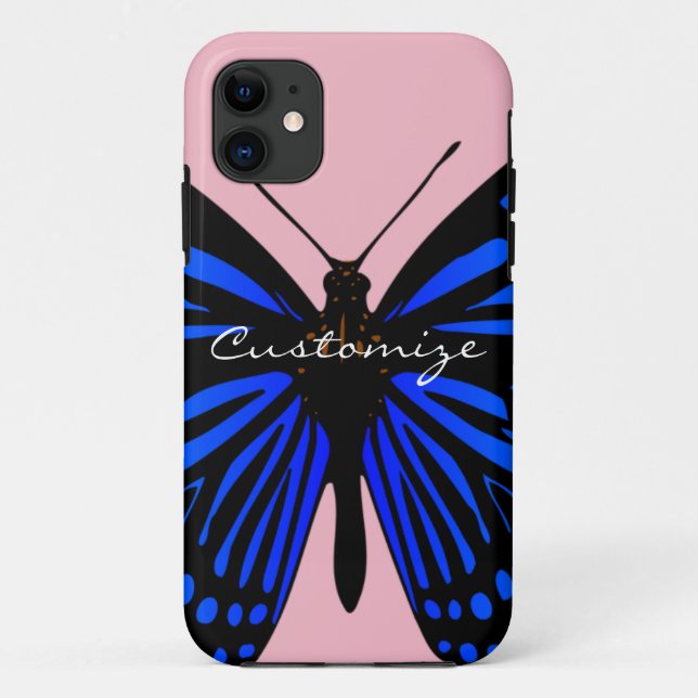 Funda De Case-Mate Para iPhone Mariposa azul Thunder_Cove (Reverso)