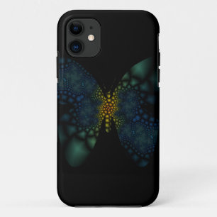Funda Para iPhone 11 mariposa azul y verde