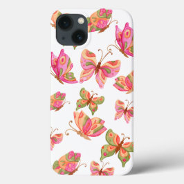 Funda Para iPhone 13 'Mariposa Colorida Caprichosa' Patrón iPhone 13