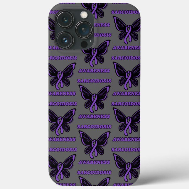 Funda De Case-Mate Para iPhone Mariposa/Conciencia... Sarcoidosis (Reverso )