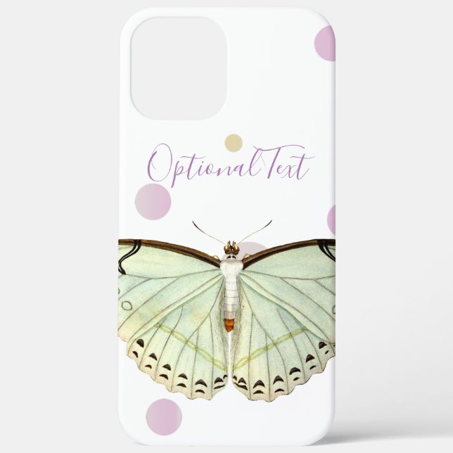 Funda De Case-Mate Para iPhone Mariposa de belleza verde suave (Reverso )