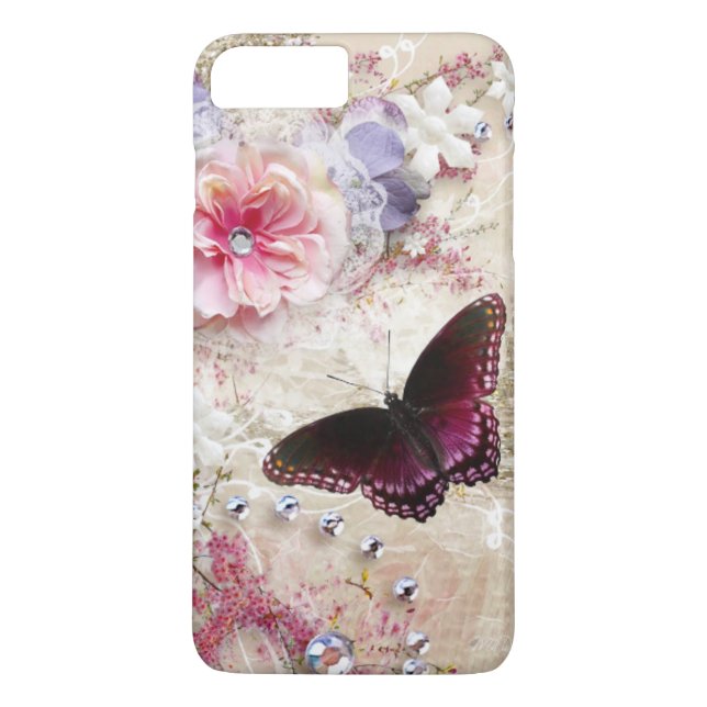 Funda De Case-Mate Para iPhone Mariposa de bonito (Reverso)