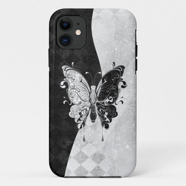 Funda De Case-Mate Para iPhone Mariposa de dos tonos (Reverso)
