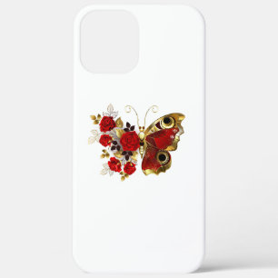 title_seo2 Mariposa de flor roja con rosas rojas