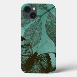 Funda Para iPhone 13 Mariposa de Hojas Verdes