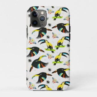 Funda Para iPhone 11 Pro Mariposa de loro de jungla tropical de verano