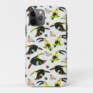 Funda Para iPhone 11 Pro Mariposa de loro de la jungla tropical de verano