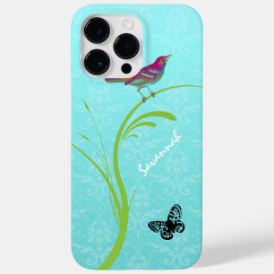 Funda Para iPhone 14 Pro Max De Case-Mate Mariposa de pájaro colorida de color de Aqua Damas