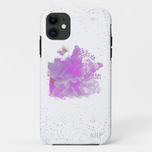 Funda Para iPhone 11 *~* Mariposa de pintura rosada Peony Art AR3