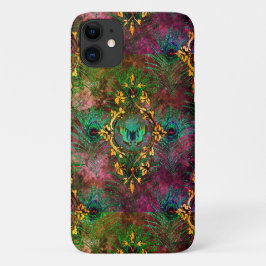 Funda Para iPhone 11 Mariposa de plumas de pavo real victoriana elegant