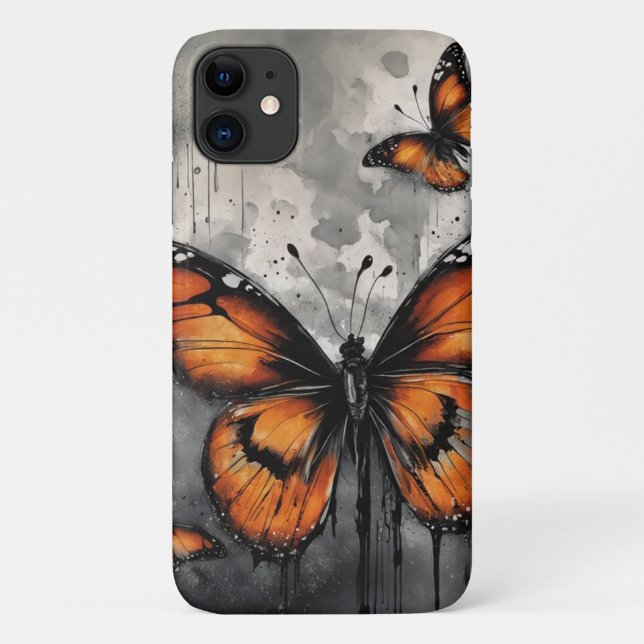Funda De Case-Mate Para iPhone Mariposa elegante (Reverso)
