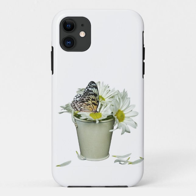 Funda De Case-Mate Para iPhone mariposa en daisies (Reverso)