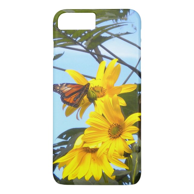 Funda De Case-Mate Para iPhone Mariposa en el girasol (Reverso)