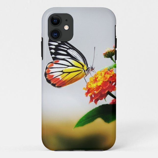 Funda De Case-Mate Para iPhone Mariposa en estuche para iPhone de flores (Reverso)