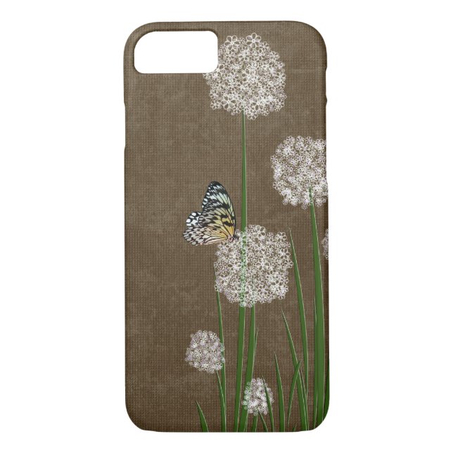 Funda De Case-Mate Para iPhone mariposa en flor (Reverso)