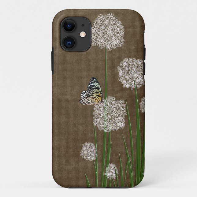 Funda De Case-Mate Para iPhone mariposa en flor (Reverso)
