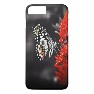 Funda Para iPhone 8 Plus/7 Plus Mariposa en las flores rojas