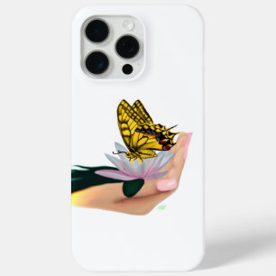 Funda Para iPhone 15 Pro Max Mariposa en Lotus Bloom