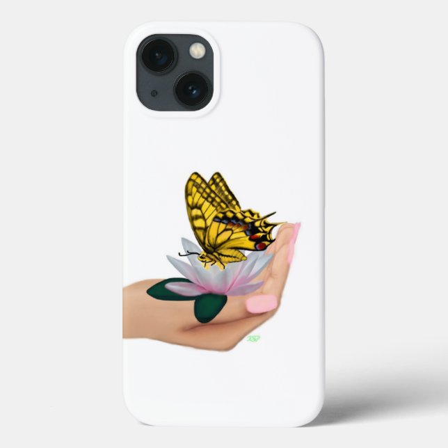 Funda De Case-Mate Para iPhone Mariposa en Lotus Bloom (Reverso)
