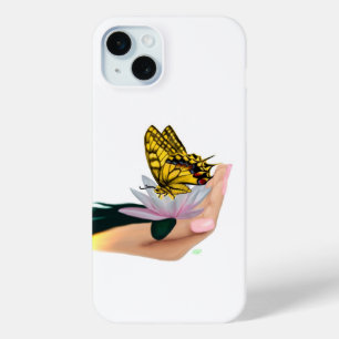 Funda Para iPhone 15 Mini Mariposa en Lotus Bloom