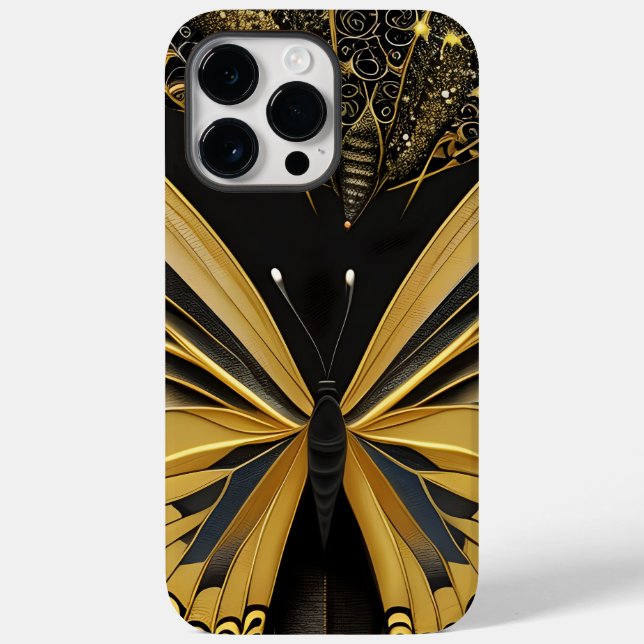 Funda De Case-Mate Para iPhone Mariposa en negro (Reverso )