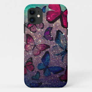 Funda Para iPhone 11 Mariposa en Purpurina