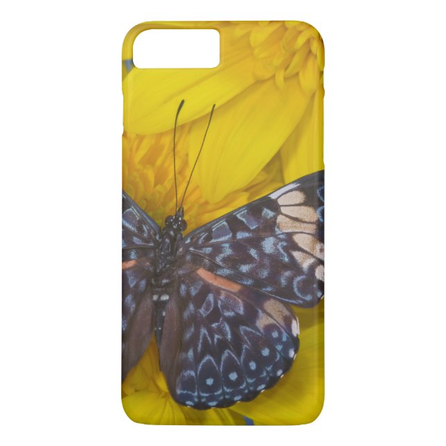 Funda De Case-Mate Para iPhone Mariposa en una flor amarilla (Reverso)