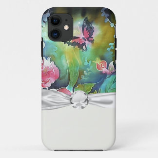 Funda Para iPhone 11 mariposa entre los rosas