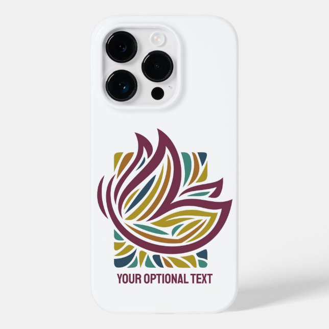 Funda De Case-Mate Para iPhone Mariposa estilizada Texto opcional (Reverso )