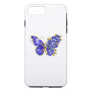 Funda Para iPhone 8 Plus/7 Plus Mariposa Flor Zafiro