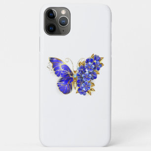 Funda Para iPhone 11 Pro Max Mariposa Flor Zafiro