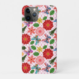 Funda Para iPhone 11 Pro Mariposa Floral de Jardín de Primavera Moderna