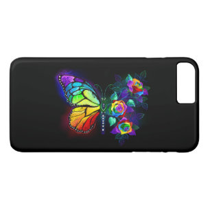 Funda Para iPhone 8 Plus/7 Plus Mariposa florida arcoiris