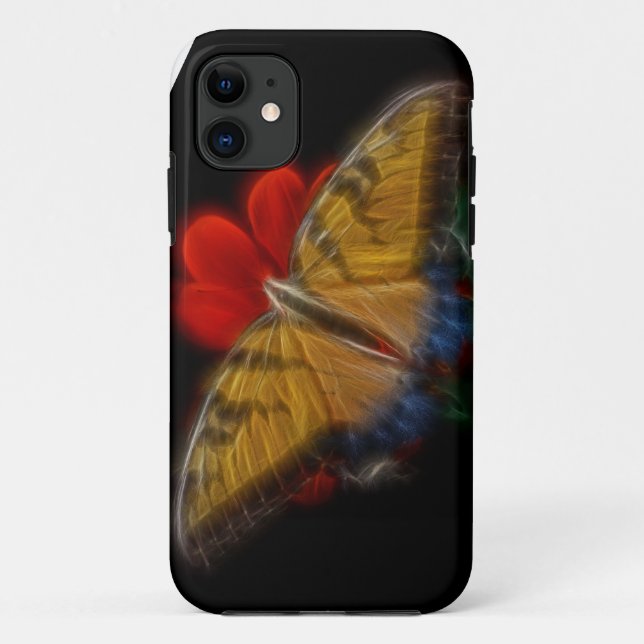Funda De Case-Mate Para iPhone Mariposa Fractal Tiger Swallowtail (Reverso)