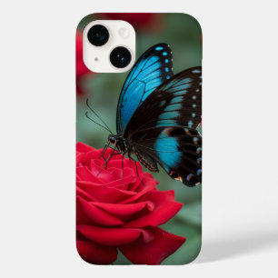 Funda Para iPhone 14 De Case-Mate Mariposa Hermosa Rosas Rojas - Impresionante