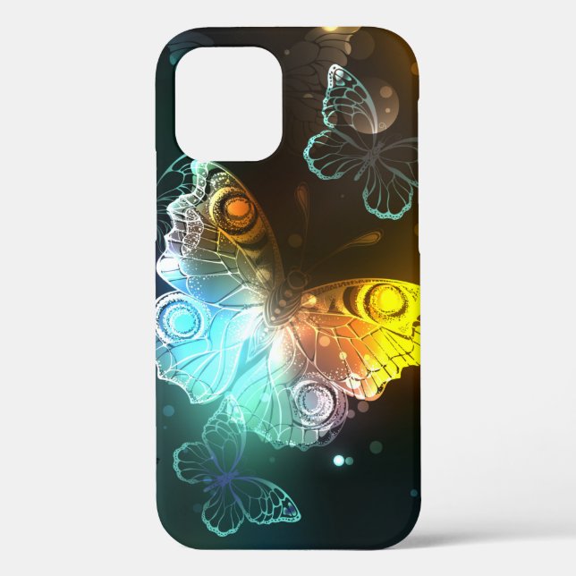 Funda De Case-Mate Para iPhone Mariposa luminosa y mariposas nocturnas (Reverso )