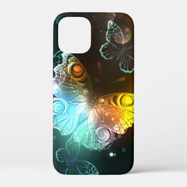 Funda De Case-Mate Para iPhone Mariposa luminosa y mariposas nocturnas (Reverso )