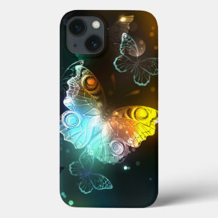 Funda Para iPhone 13 Mariposa luminosa y mariposas nocturnas